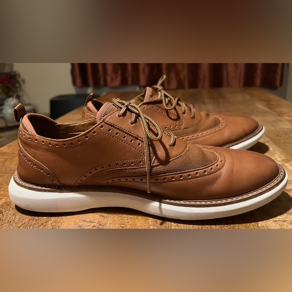 Clarks Mens Brantin Wing Brown Leather Casual Oxford Sneaker Shoes Sz 10 M - Picture 8 of 13